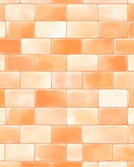 Seamless Watercolor-Effect Orange Brick Wall Pattern