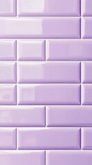 Fototapeta premium Light Purple Glossy Rectangular Tiles in Brick Pattern