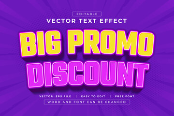 Big Promo Discount 3D Editable Text Effect