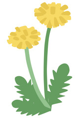 シンプルなタンポポのベクターイラスト