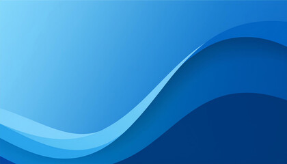 様々な曲線のある青色の抽象的な背景素材