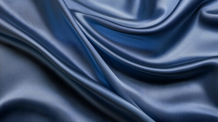 Obraz premium Serene Blue Silk Drapery: Elegant Fabric Texture