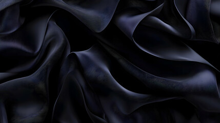 Obraz premium Dark Draped Silk: Abstract Texture in Moody Elegance