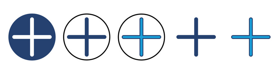 Obraz premium Plus Icon vector. Add plus icon