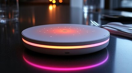 Obraz premium Modern glowing plate with colorful lights