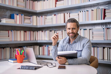 Teachers from university exam. man school teacher at the school lesson. Engaging instruction. knowledge of educated man. College teacher. Teacher in classroom. man teacher study at workplace