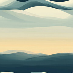 seamless pattern with rolling snow hills 05