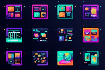 Vibrant Colorful UI Design Kit for Modern Applications