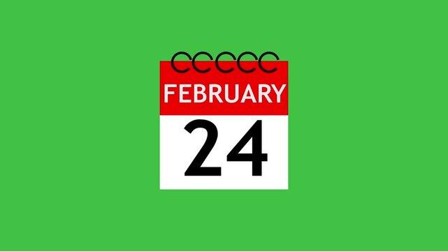 February month calender. calender simple icon animation date change time month. Boost your productivity and impress clients with this sophisticated calendar animation. Date counting calendar.