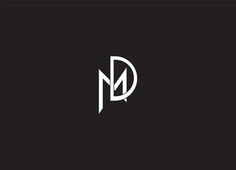  MD letter And  Abstract Logo  Design And Initial Logo