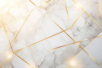 White marble with golden lines background