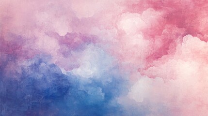 Fototapeta premium Abstract Watercolor Cloud Sky Painting Pastel Hues