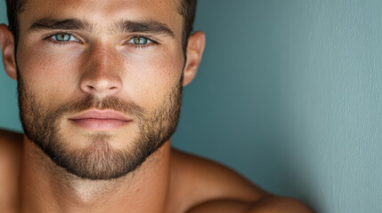 Obraz premium High resolution image of man with rugged look and striking features