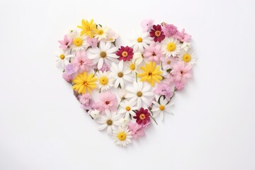 The heart is made of flowers