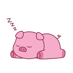 Cute, adorable pig animal character illustration