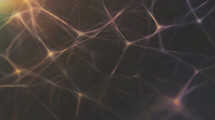 Abstract network glowing lines and nodes on dark background.