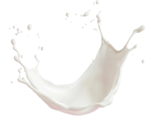 High-Quality PNG milk splash on white background