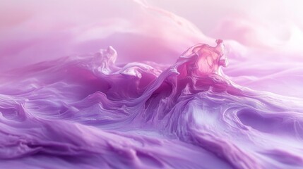 Obraz premium Abstract Lavender Fluid Art Swirling Landscape