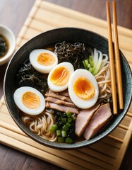 Freshly Made Ramen Bowl with Authentic Toppings
