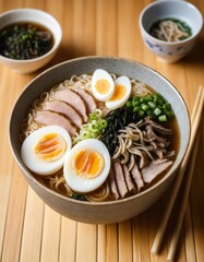 Freshly Made Ramen Bowl with Authentic Toppings
