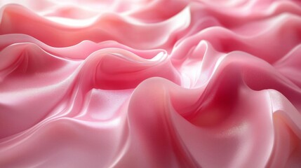 Obraz premium Pink Silk Fabric Draped in Soft Waves
