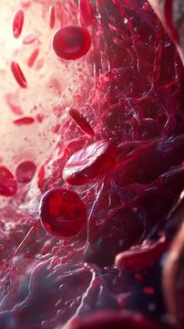 Illustrate a detailed close-up of platelets (thrombocytes), highlighting their unique shapes and textures as they cluster together in the bloodstream, capturing their vital role in blood clotting 