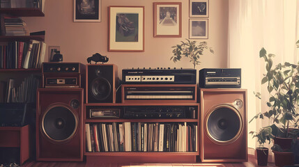 Lo-Fi music picture The background that goes well with the lo-fi music genre Generative AI