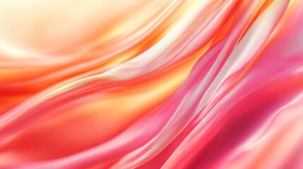Obraz premium Abstract Draped Fabric in Coral and Peach Hues