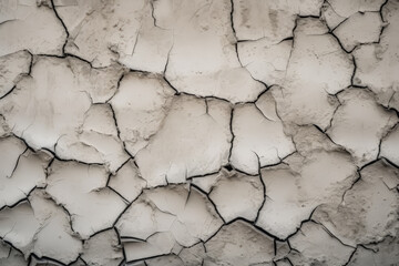 Fototapeta premium Wall with cracks and holes in it.