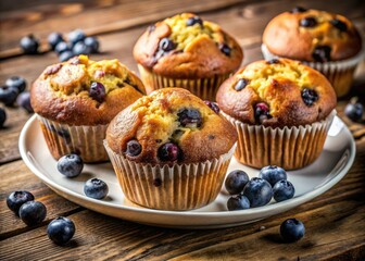 Fluffy blueberry muffins, homemade with love, perfect for breakfast or a sweet treat.