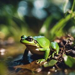 Naklejka premium Frog Closeup