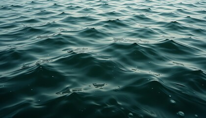 Fototapeta premium Dark Green Water Waves Abstract Texture