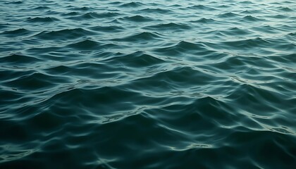 Obraz premium Dark Teal Water Gentle Waves Ocean Surface