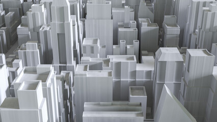 The City Building for architectural  or Business concept 3d rendering.