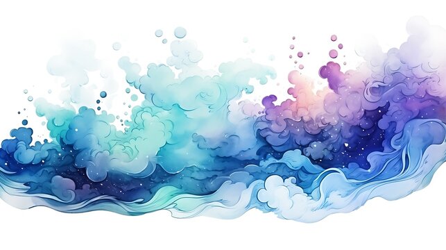 Colorful abstract smoke background representing water conservation for water day