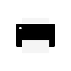 Simple Black And White Printer Icon Design
