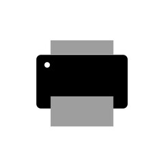 Simple Black And Grey Printer Icon Graphic Design