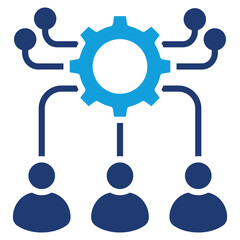 Resource Allocation Icon Element For Design