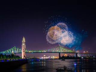 fireworks over the city