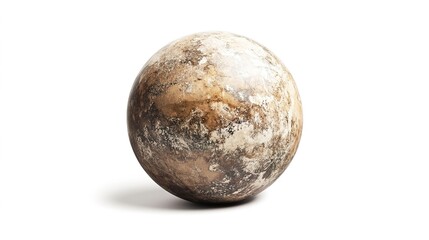 Earth ball  illustration, isolated on a white background. A realistic, vibrant globe design showcasing the continents in vivid detail, perfect for educational, environmental