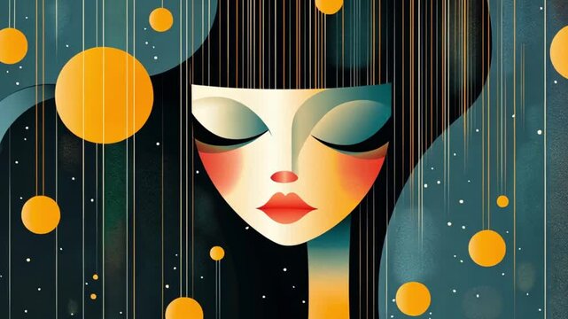 Colorful background with a creative abstract mask