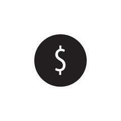 Coin filled icon, vector flat black simple trendy style illustration for web and app..eps