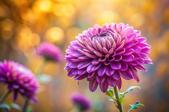 A sophisticated autumnal floral wallpaper perfect for congratulatory events featuring purple chrysanthemums.