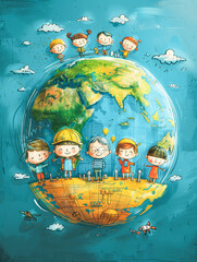 Children's Day Creative Illustration