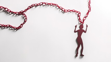 National Human Trafficking Awareness Day message with impactful text, isolated on a clean white background, designed to raise awareness and promote action against human trafficking.