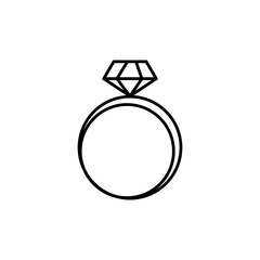 Diamond ring vector icon. vector Wedding, engagement ring trendy style illustration for web and app..eps