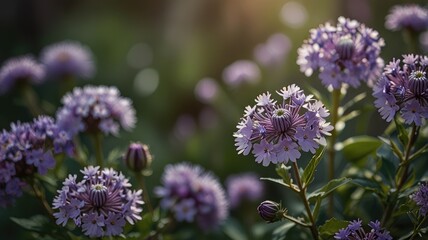 computer wallpaper aesthetic purple ,Purple flowers in a gentle breeze, soft and delicate


