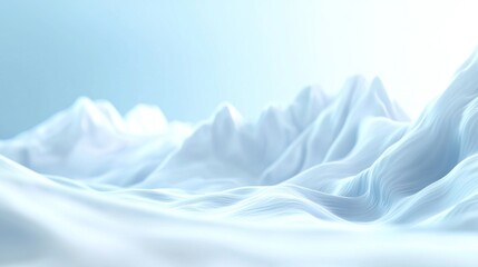 Obraz premium Abstract snowy landscape with soft, flowing forms and gentle light.