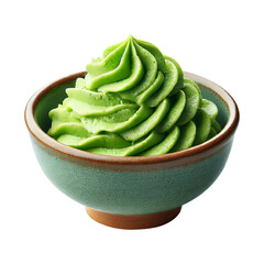 Bowl with Wasabi isolated on transparent background