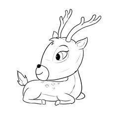 deer digital drawing illustration isolated